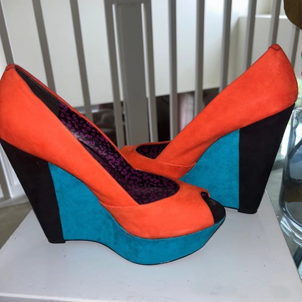 Jessica Simpson Color Blocking Wedge - Picture 1 of 5